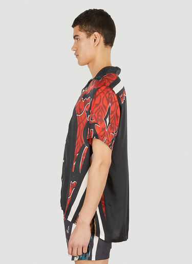 Phipps Dragon Print Bowling Shirt Red phi0148002