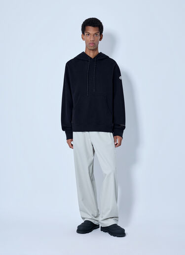 LN-CC® - Moncler x FRGMT Hiroshi Fujiwara: Hooded Sweatshirt with Patch Detail - Black Moncler x FRGMT Hiroshi Fujiwara Hooded Sweatshirt with Patch Detail Black mfr0166011