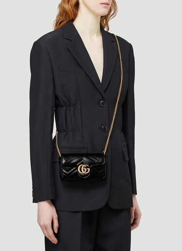 Gucci GG Marmont Super Mini Shoulder Bag Black guc0243125