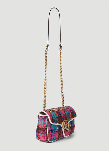 Gucci GG Marmont Small Tweed Shoulder Bag Pink guc0251100