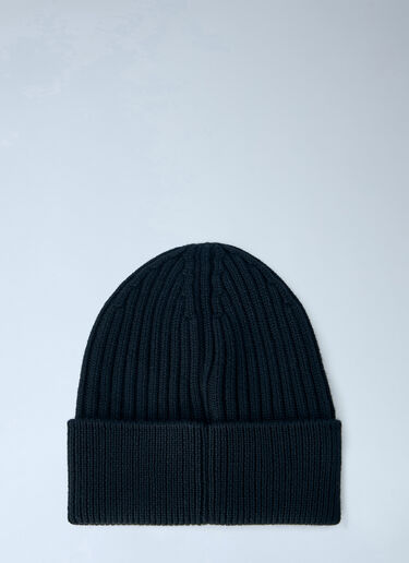 LN-CC® - Moncler Grenoble: Ribbed Knit Beanie - Black Moncler Grenoble Ribbed Knit Beanie Black mog0165014