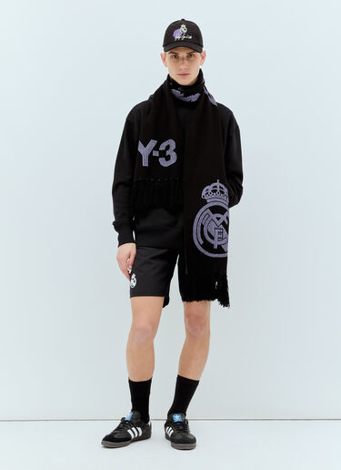 Y-3 x Real Madrid ロゴ ジャカードマフラー ブラック rma0156014