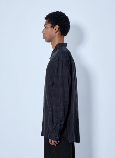 LN-CC® - Dries Van Noten: Croom Striped Shirt - Dark Brown Dries Van Noten Croom Striped Shirt Dark Brown dvn0165007