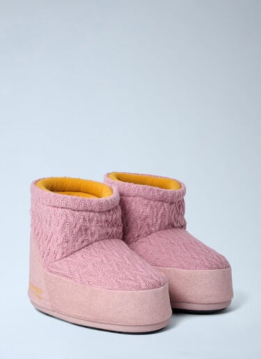 Icon Low Nolace Knit Boots Moon Boot x GUEST IN RESIDENCE Icon Low Nolace Knit Boots Pink mbg0364002