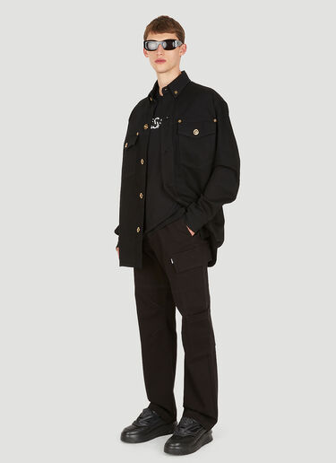 Versace 그레카 프린트 티셔츠 블랙 ver0149020