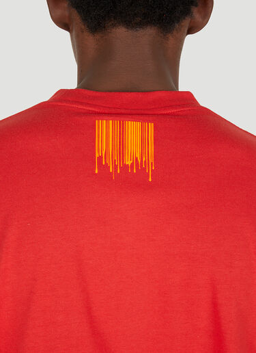 VTMNTS Dripping Barcode T恤 红 vtm0350010