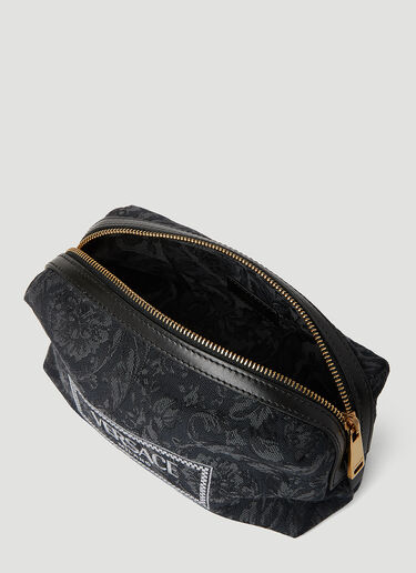 Versace Barocco Athena Jacquard Vanity Pouch Black ver0255026