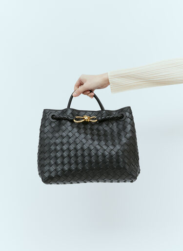 Bottega Veneta 미디엄 안디아모 핸드백 블랙 bov0255096