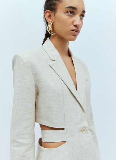 Jacquemus La Robe Bari Dress Light Beige jac0254118