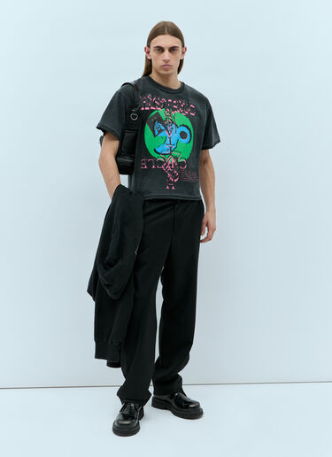 HYSTERIC GLAMOUR x CIRCLE HERITAGE Punk Short-Sleeve T-Shirt Black hgc0155002
