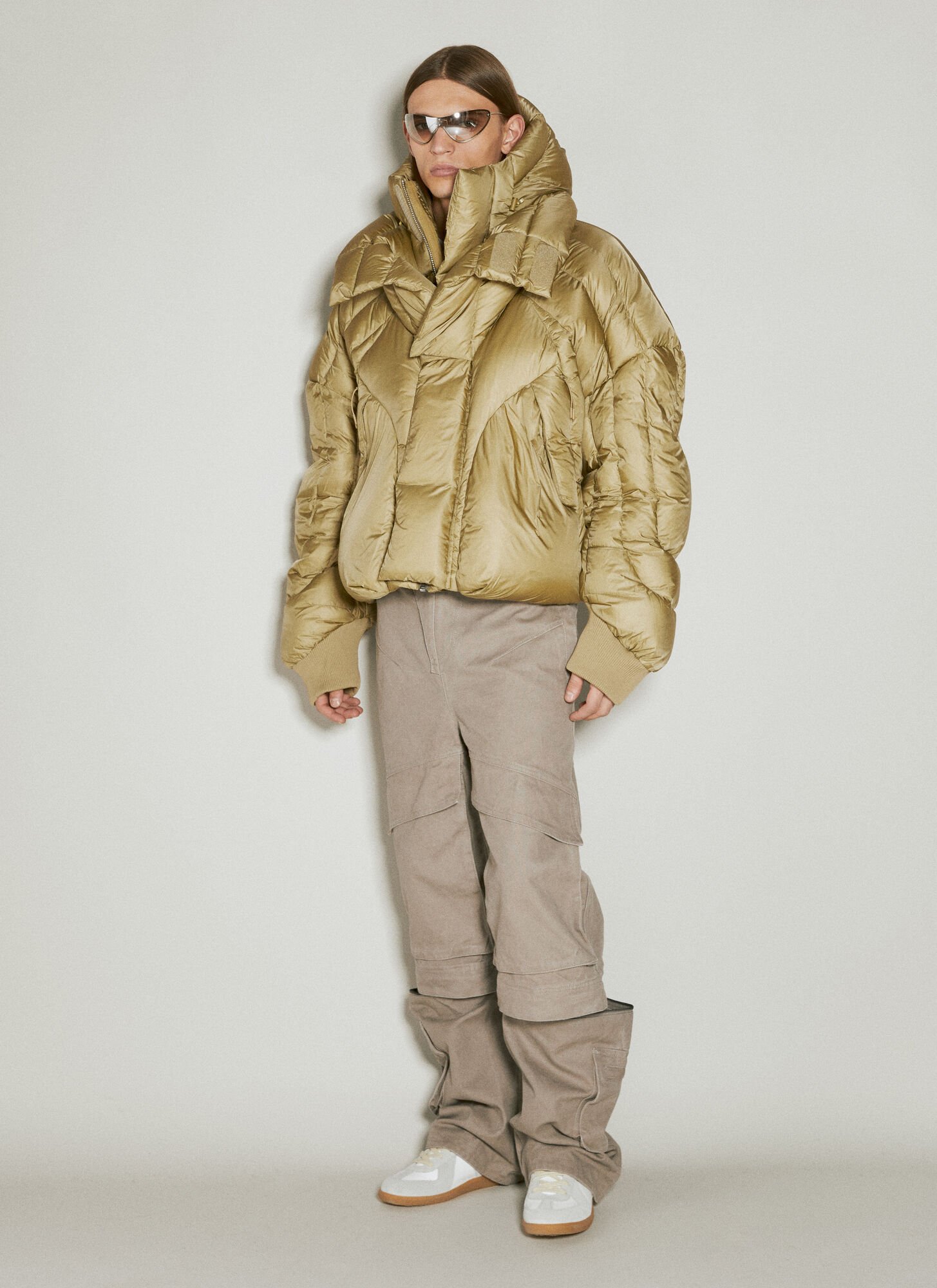 Entire Studios Xm Puffer Down Jacket In Gold
