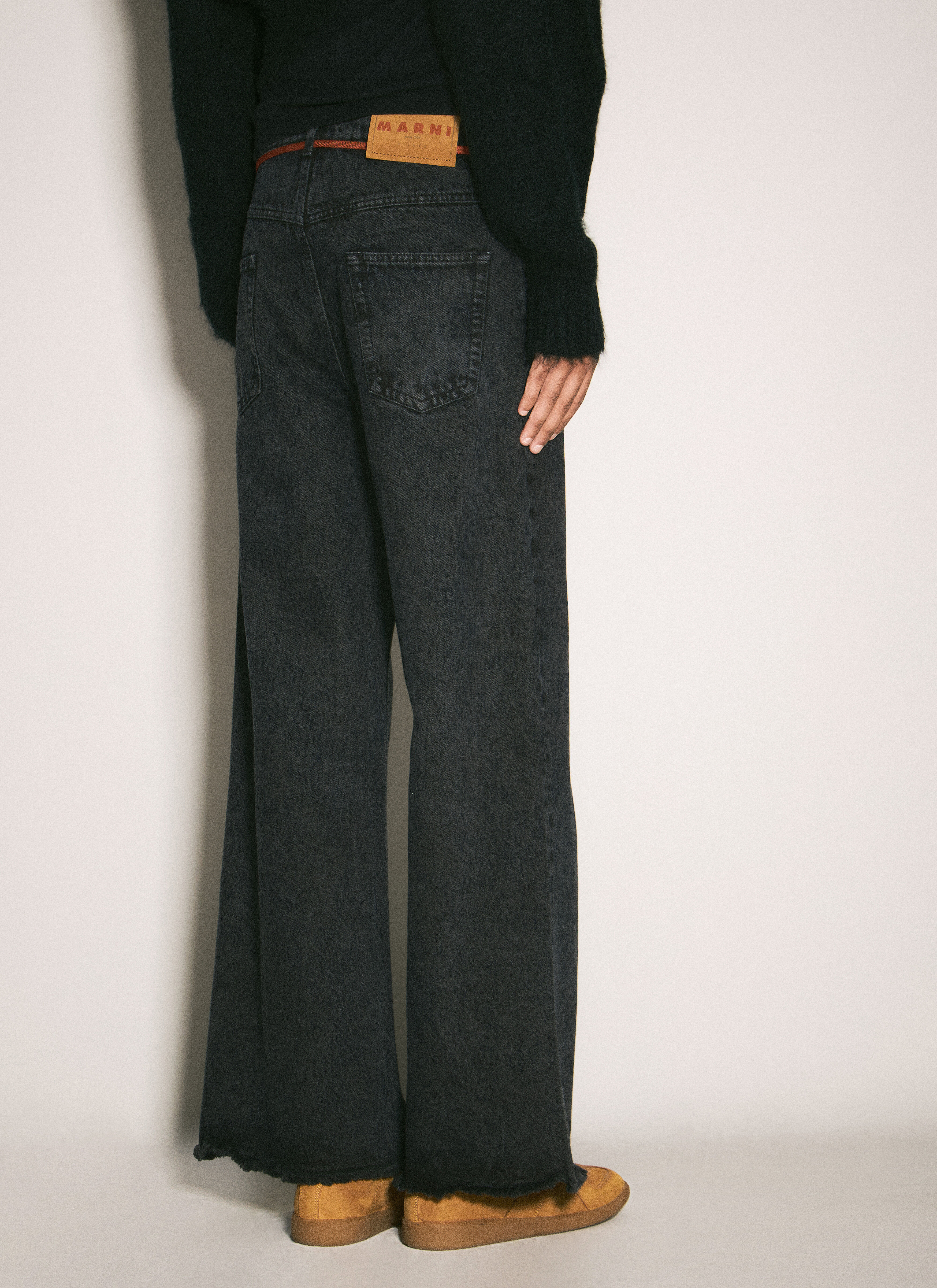 Marni Men's' Marble-Dyed Flared Jeans in Black | LN-CC®