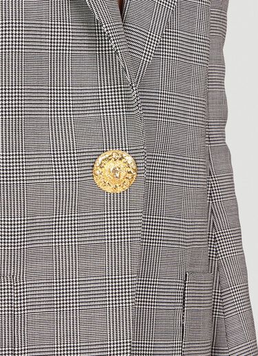 Balmain Prince of Wales Tailored Blazer Grey bln0253014