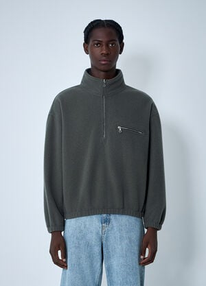 RIER Zip-Up Fleece Sweatshirt Grey rrr0362003