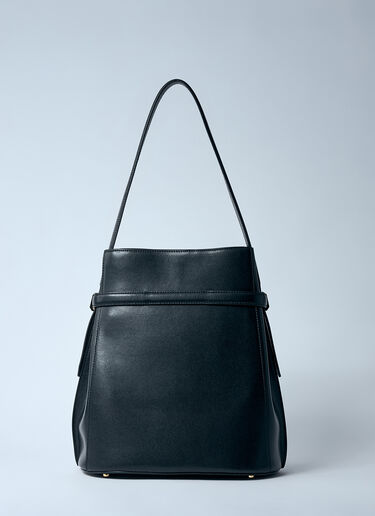 TOTEME Leather Belted Bucket Bag Black tot0259028