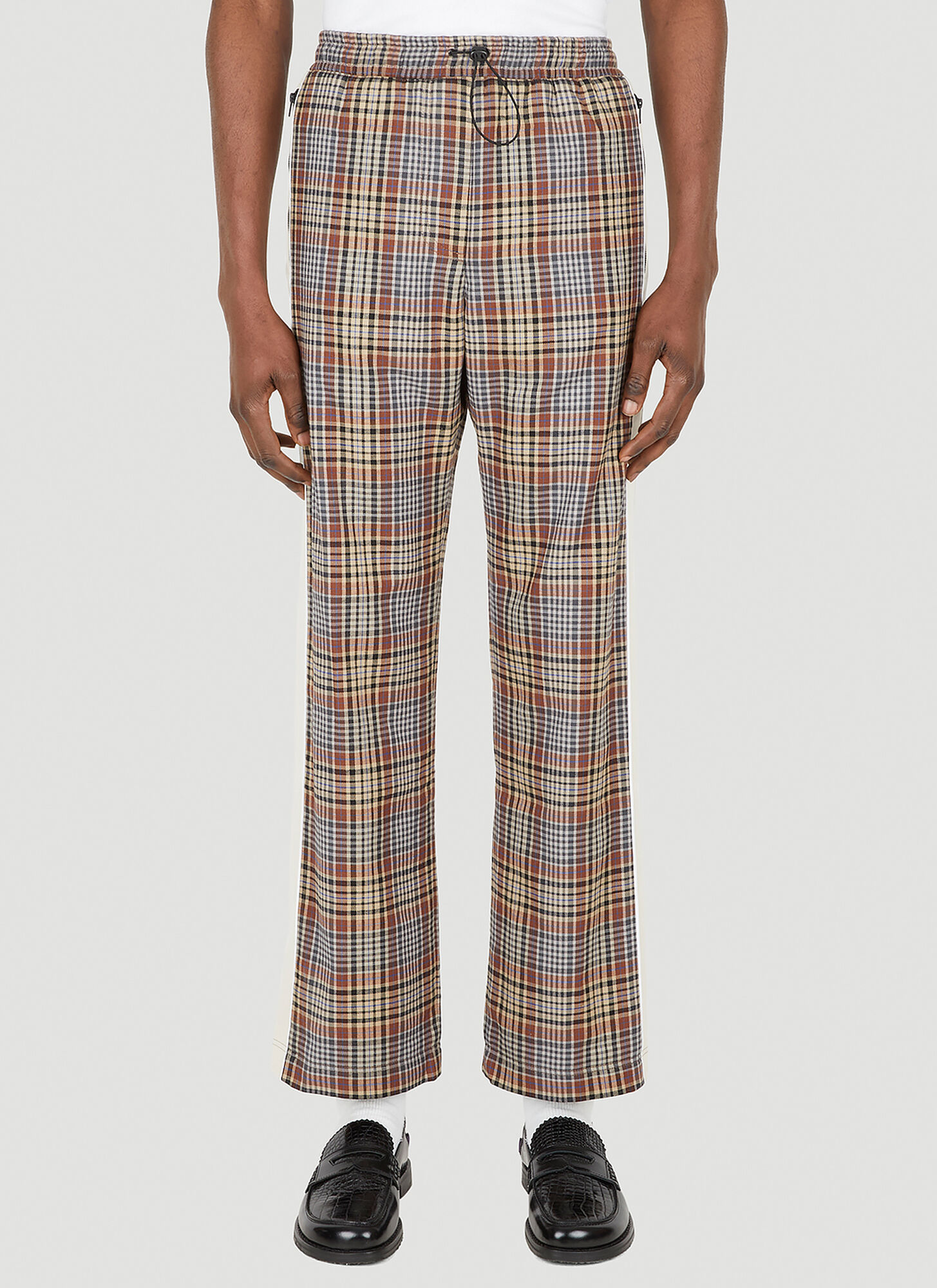 Ahluwalia Akin Check Pants Male Brown