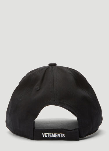 Vetements Logo Limited Edition Baseball Cap Black vet0343002