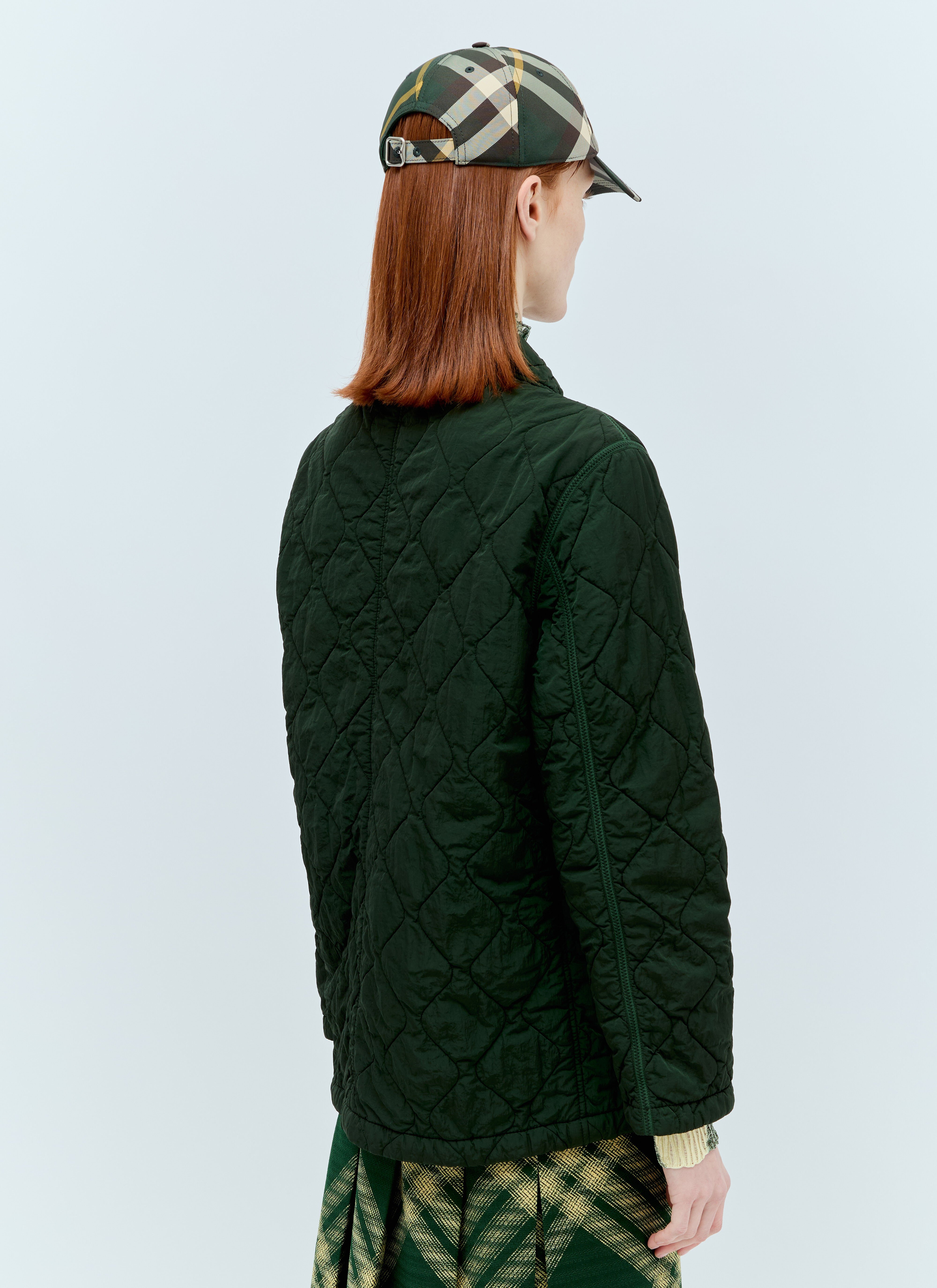 Burberry Short Quilted Car Coat in Green fur Damen LN CC
