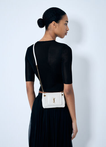 Saint Laurent Mini Nolita Crossbody Bag Cream sla0259084
