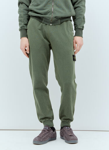 Stone Island Logo Patch Track Pants Green sto0156066