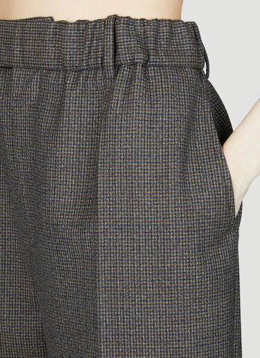 Bottega Veneta Houndstooth Wool Pants Brown bov0255105