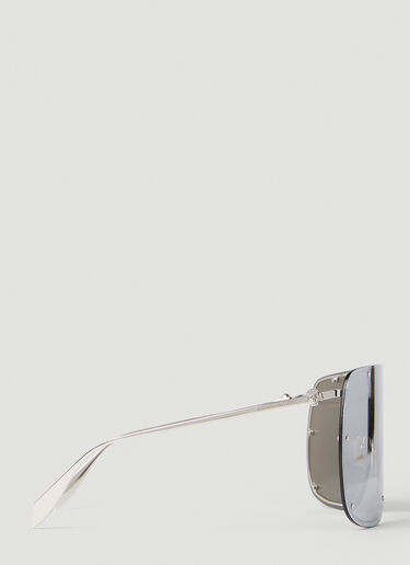 Alexander McQueen Skull Mask Sunglasses Silver amq0251062