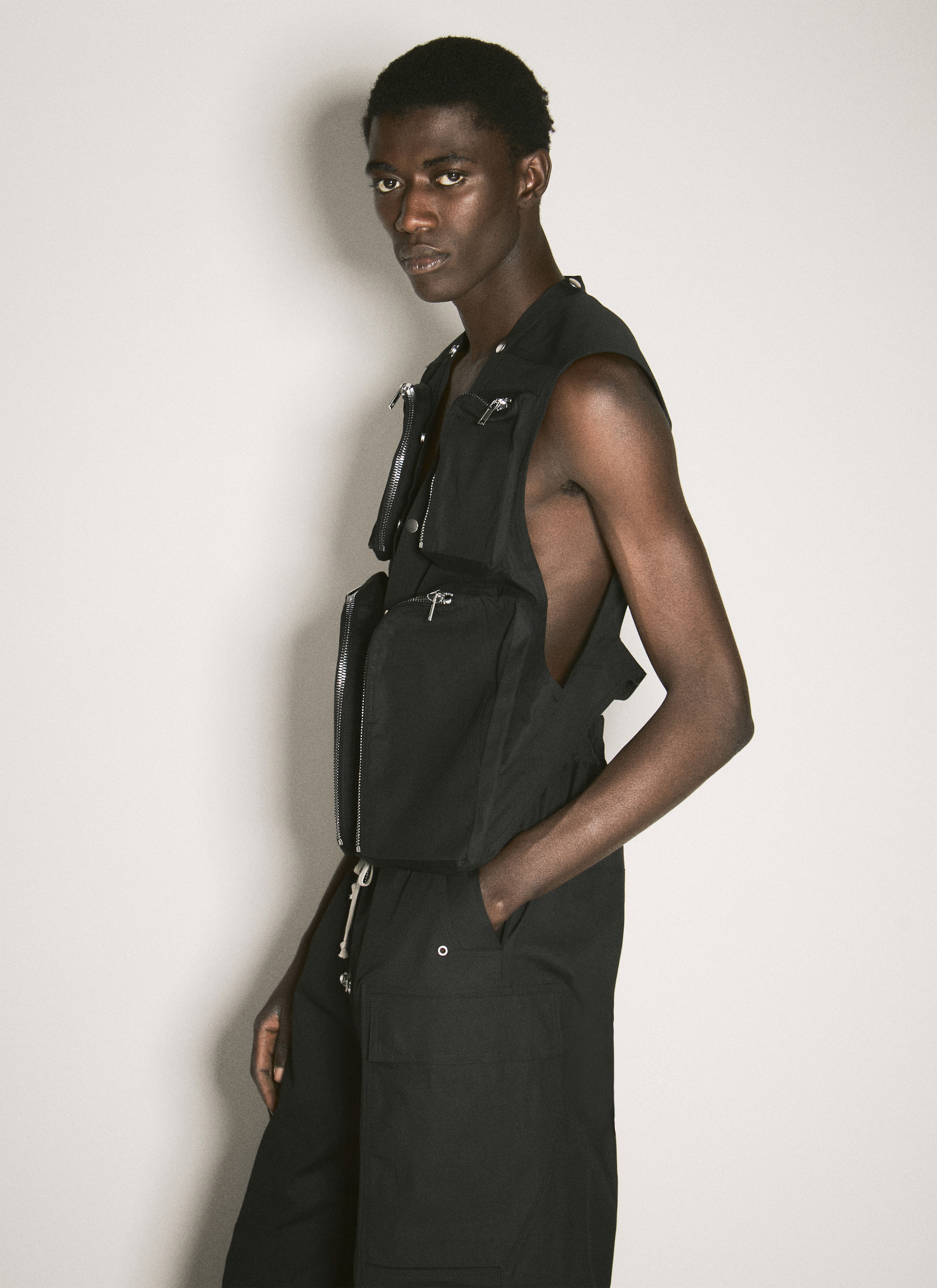 Rick Owens Men's' Porterville Cargo Vest in Black | LN-CC®