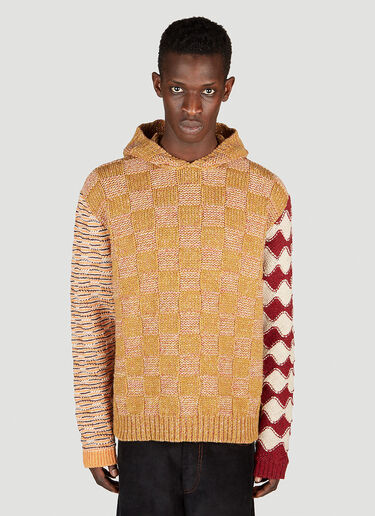 Marni Multi Panel Chequerboard Sweatshirt Orange mni0153007