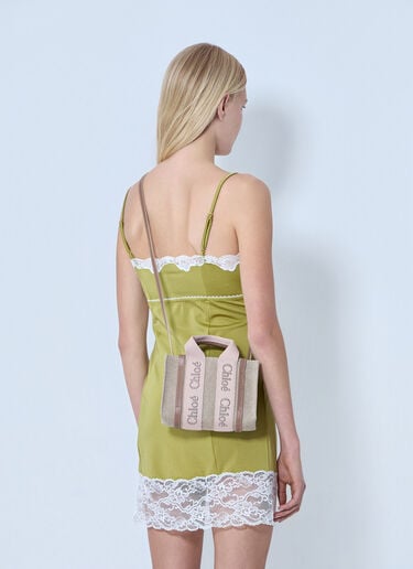 Chloé 迷你 Woody 托特包 米色 chl0264155