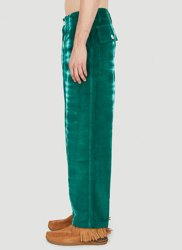 The Elder Statesman Grid Pants Dark Green tes0150008
