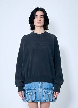 Alexander Wang Logo Embossed Sweater Grey awg0259005