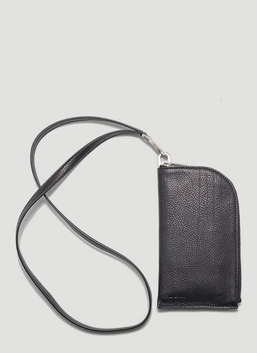 Rick Owens Quilted Neck Wallet Black ric0143039