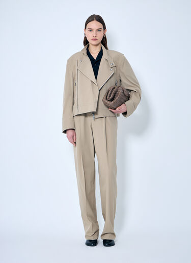 Bottega Veneta 密织棉长裤 米色 bov0259010