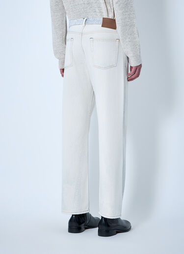 Distressed Straight-Leg Denim Jeans Our Legacy Distressed Straight-Leg Denim Jeans White our0164071