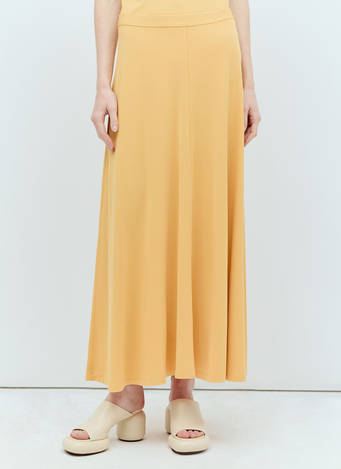 Shop Totême Fluid Maxi Skirt In Yellow