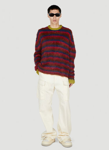 Striped Sweater Brain Dead Striped Sweater Red bra0353005
