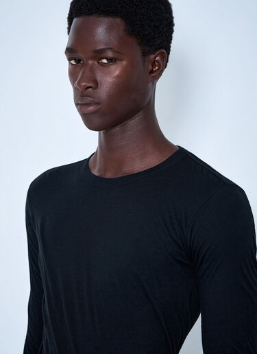 LN-CC® - Rick Owens: Long Sleeve Crewneck Top - Black Rick Owens Long Sleeve Crewneck Top Black ric0165073