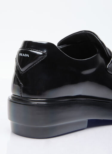 Prada Brushed Leather Loafers Black pra0256056