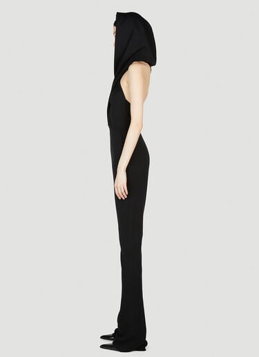 Saint Laurent Hooded Jumpsuit Black sla0252022