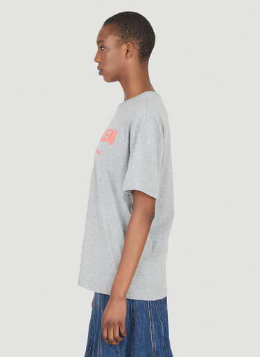 Alexander McQueen Logo Print T-Shirt Grey amq0247006
