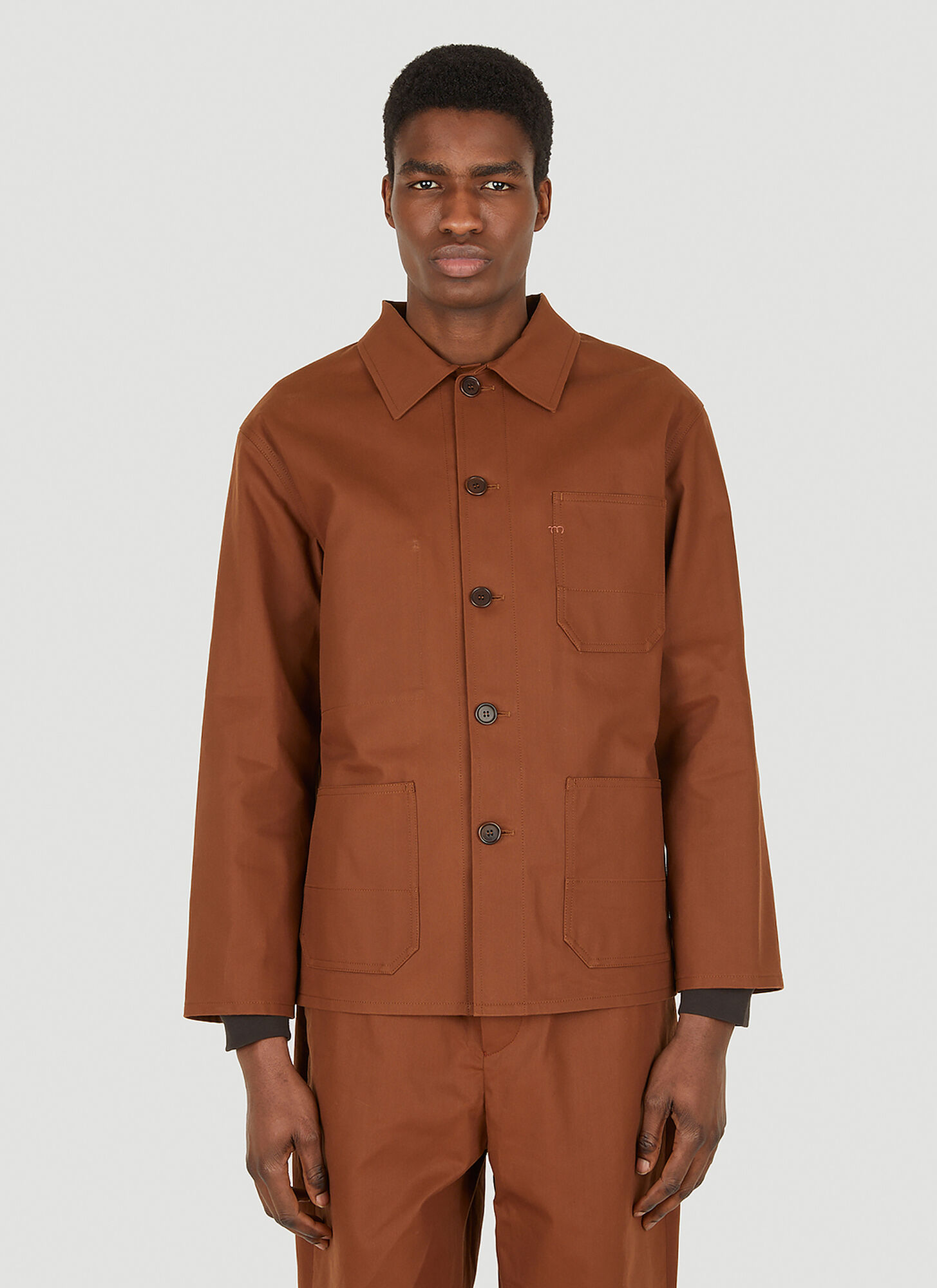 Meta Campania Collective Bill Workwear Jacket In Brown