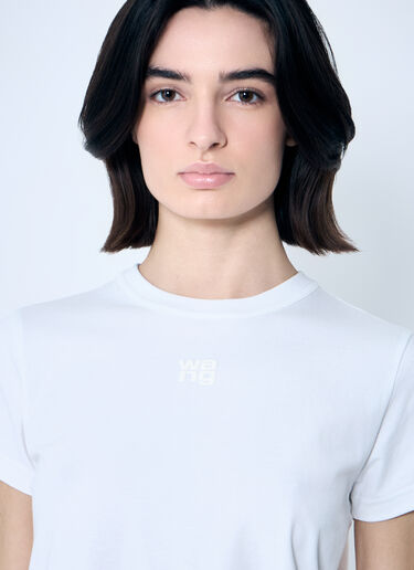 Alexander Wang Essential Shrunken Puff Logo T-Shirt White awg0259022