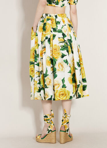 Dolce & Gabbana Circle Midi Skirt Yellow dol0255016