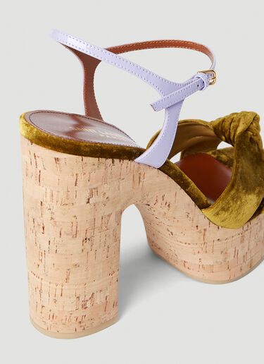 Saint Laurent Bianca St Heaven Platform Heels Gold sla0251180