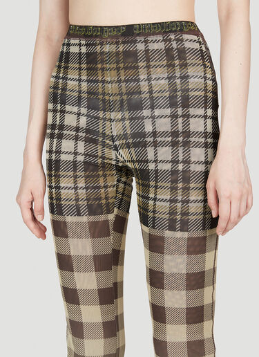 Ottolinger Mesh Plaid Pants Yellow ott0253015