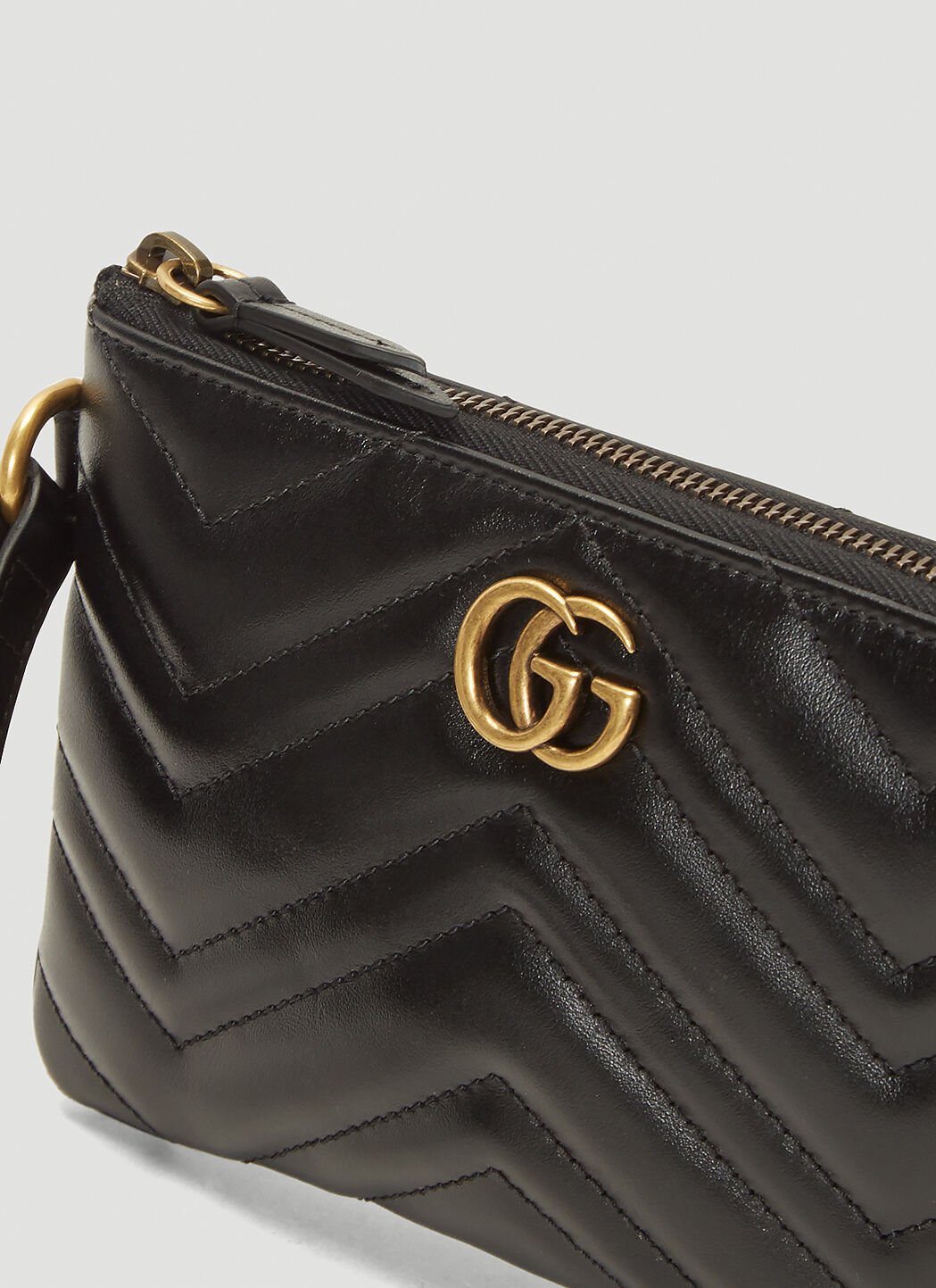 Gucci GG Marmont Wrist Wallet in Black LN CC