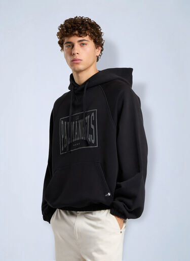 LN-CC® - Palm Angels: Vintage Box Logo Loose Hoodie - Black Palm Angels Vintage Box Logo Loose Hoodie Black pma0166250