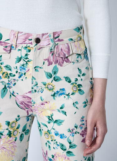 Chloé Floral Denim Jeans Blue chl0260004