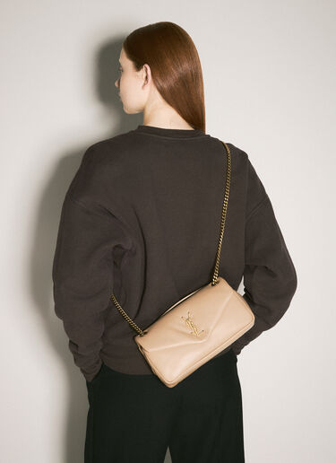 Saint Laurent Calypso Small Shoulder Bag Beige sla0257096
