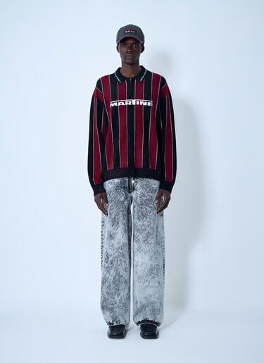 로고 모티프 폴로 셔츠 Martine Rose 로고 모티프 폴로 셔츠 블랙 mtr0162005